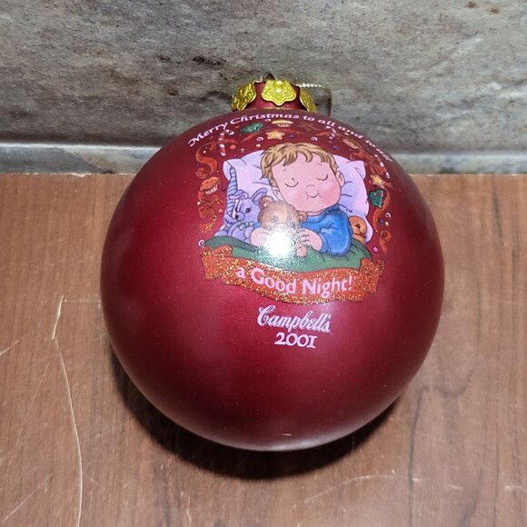 Campbells Soup Kids Red Ball Ornament Collectors Edition 2001 - Picture 7 of 8
